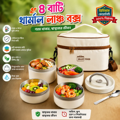 4 layer Thermal Lunch Box With Aluminum Foil Bag