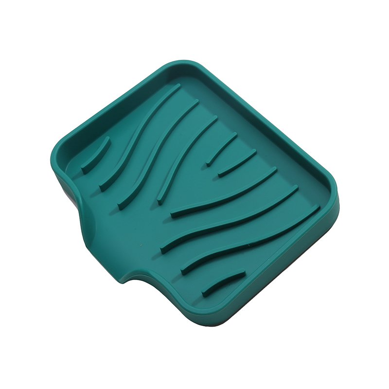 Silicone Soap Dish & Tray - Self Draining, Durable Rubber with Drainage - Kitchen & Shower Soap Holder