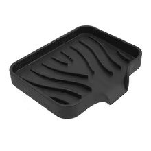 Silicone Soap Dish & Tray - Self Draining, Durable Rubber with Drainage - Kitchen & Shower Soap Holder